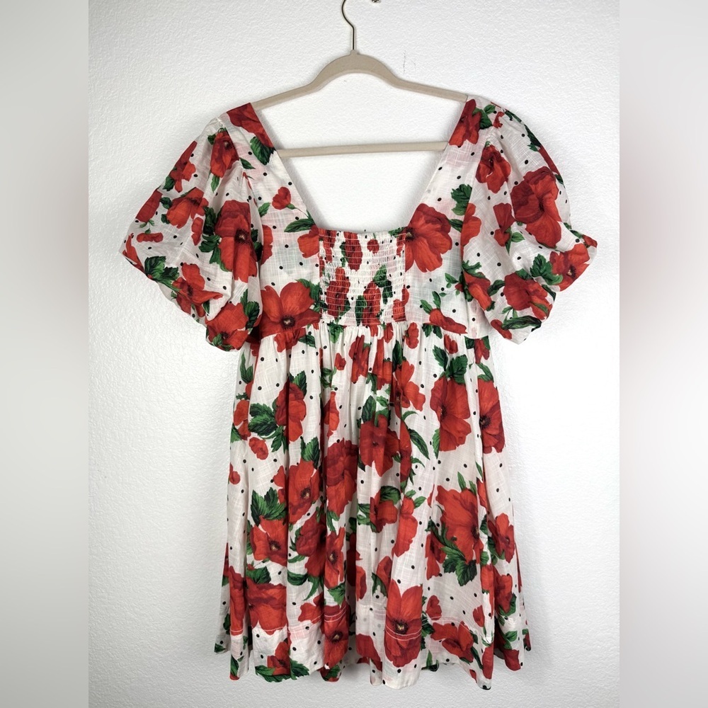Anthropologie Maeve Red and Green Floral Dress - Picture 6 of 9